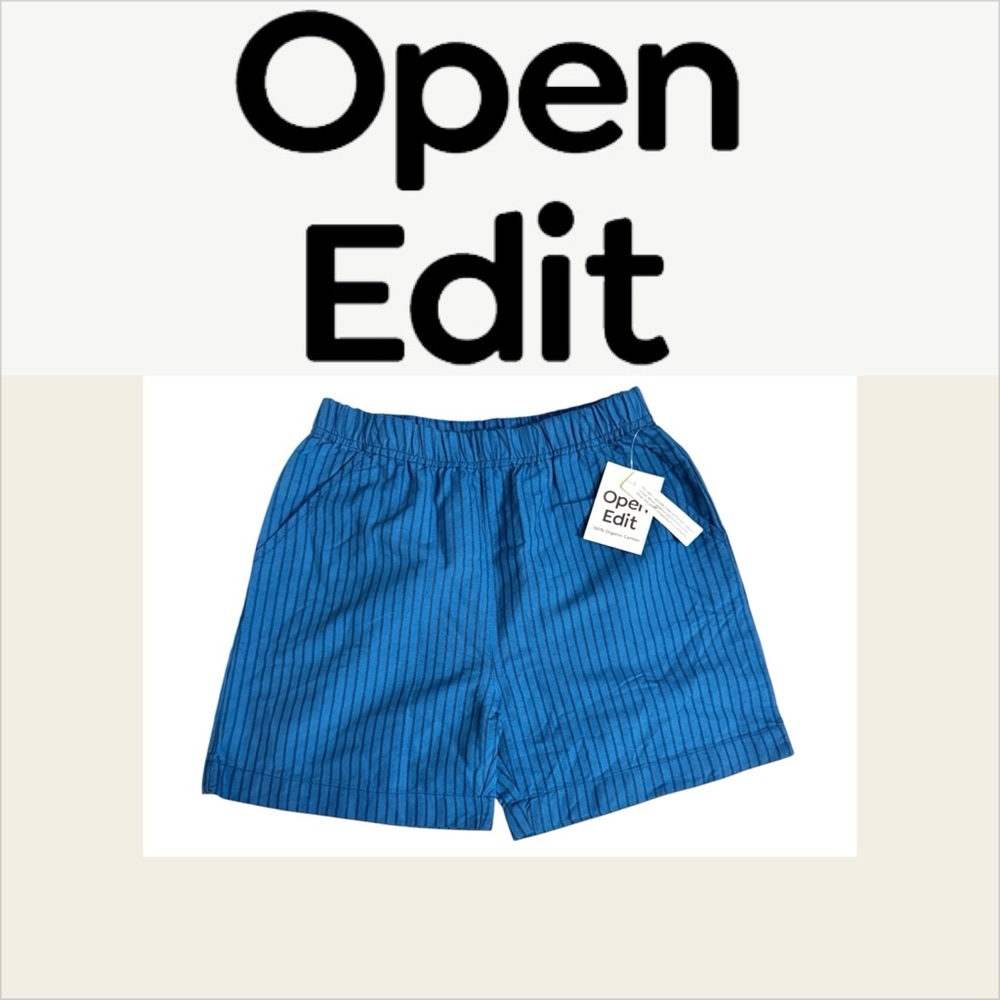 Open Edit Blue Striped Shorts. Size 7